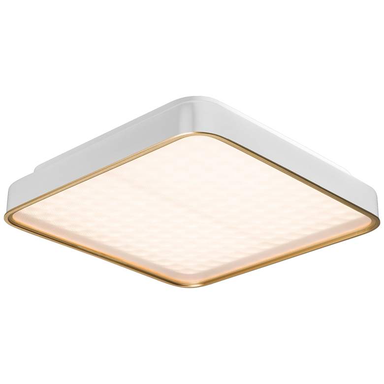 Image 1 Pan 15.9" Matte White Flush Mount