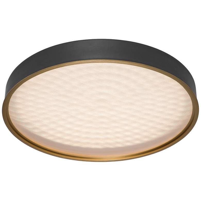 Image 1 Pan 15.9" Saint Dark Gray Flush Mount