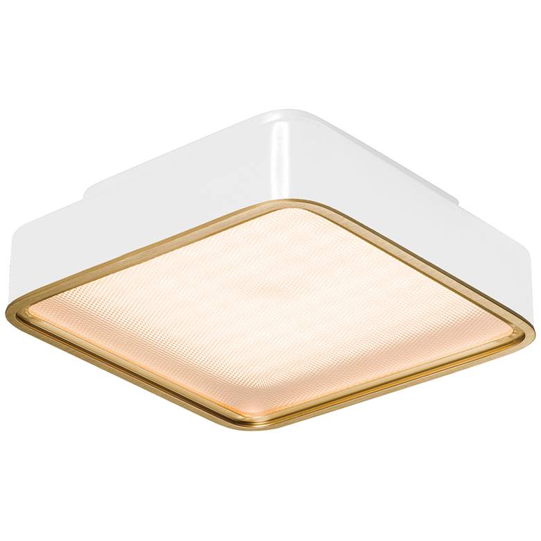 Image 1 Pan 8 inch Matte White Flush Mount