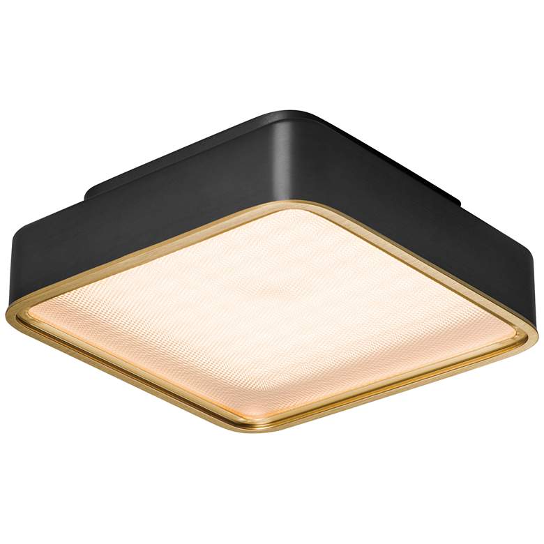 Image 1 Pan 8" Saint Dark Gray Flush Mount