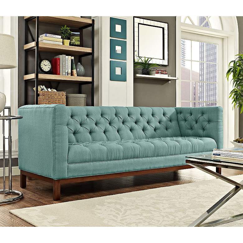 Image 1 Panache Laguna 84" Wide Fabric Tufted Sofa