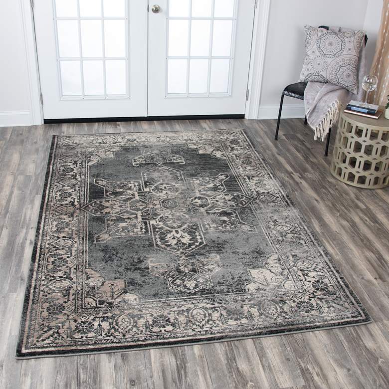 Image 1 Panache PN6972 5&#39;3 inchx7&#39;6 inch Gray Area Rug