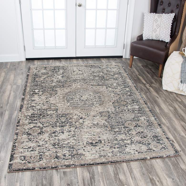 Image 1 Panache PN6977 5'3"x7'6" Gray Area Rug