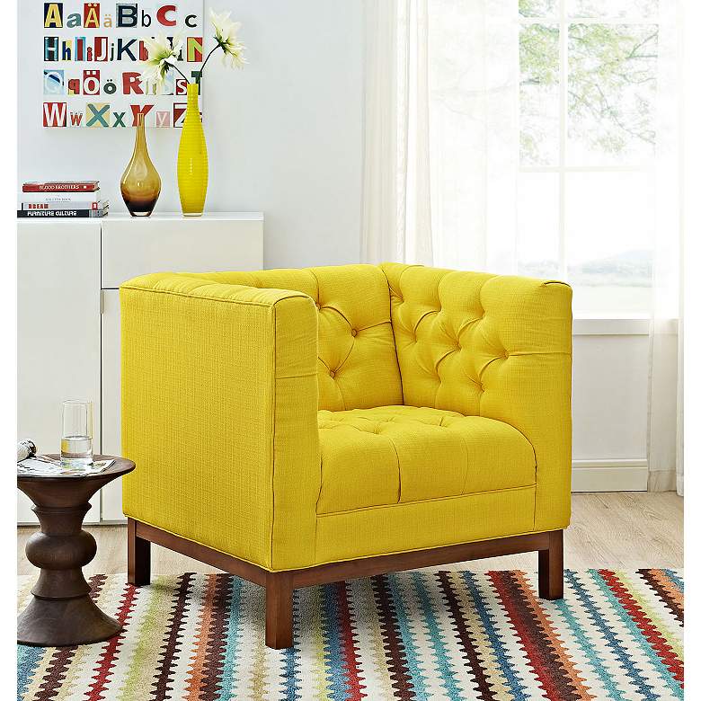 Image 1 Panache Sunny Fabric Tufted Armchair