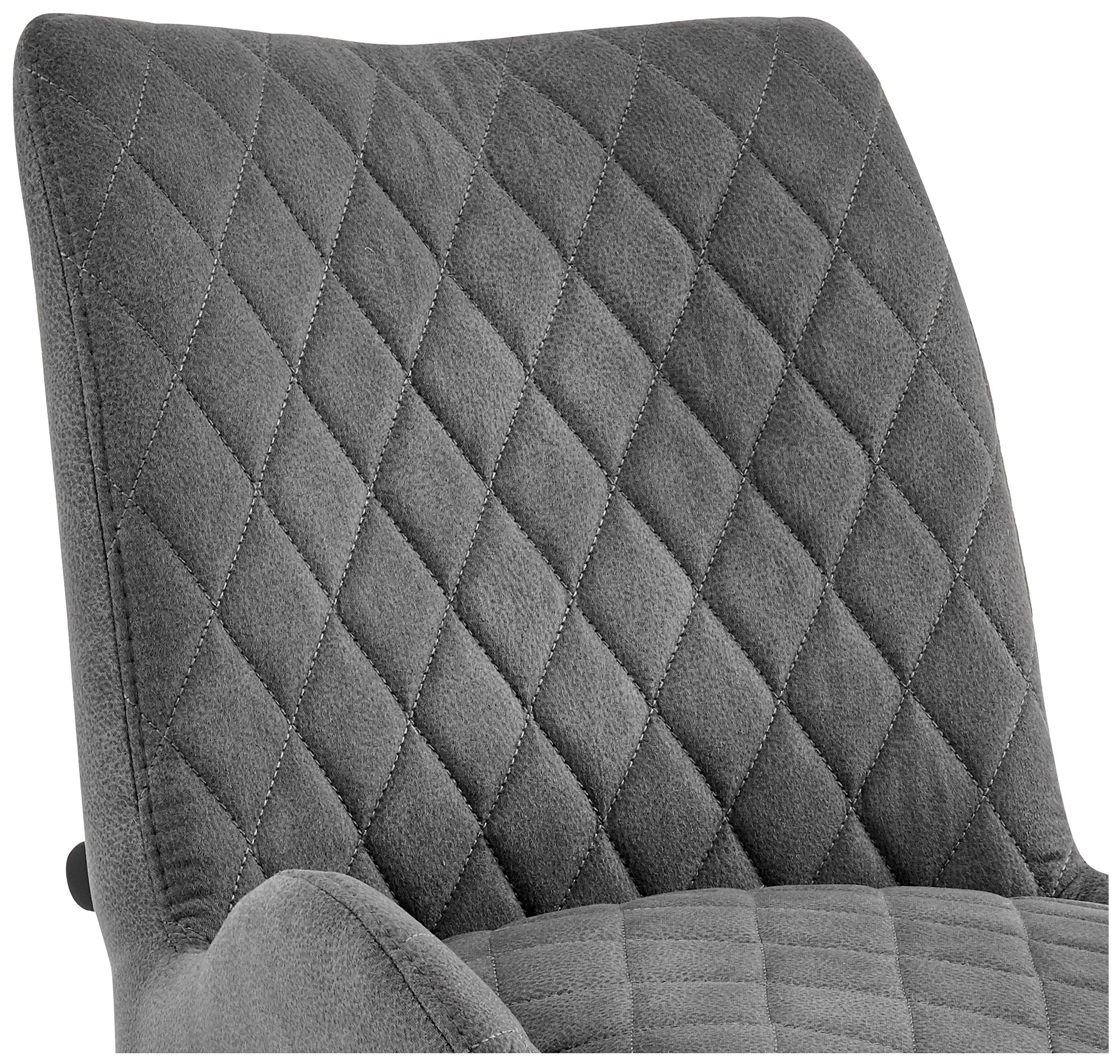 Image 7 Panama 31 in. Barstool in Black Matte Powder Coating, Charcoal Fabric more views