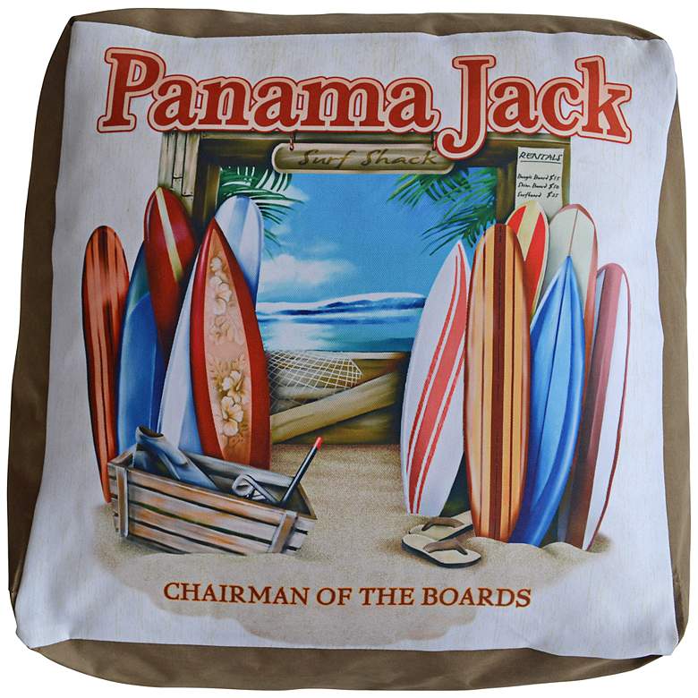 Image 1 Panama Jack Chairman of The Boards Outdoor Pouf Ottoman