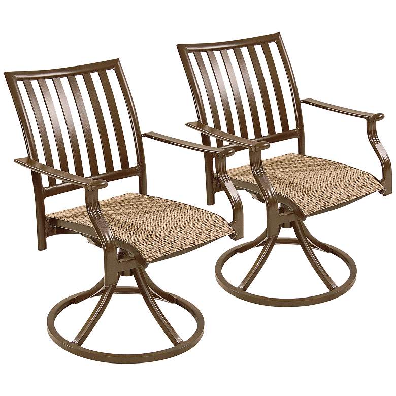 Image 1 Panama Jack Island Breeze Patio Swivel Chair Set of 2