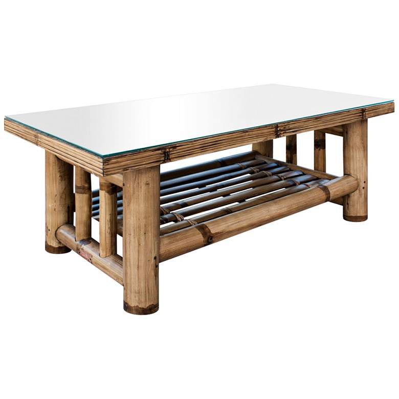 Image 1 Panama Jack Kauai 43 1/2" Wide Natural Bamboo Coffee Table