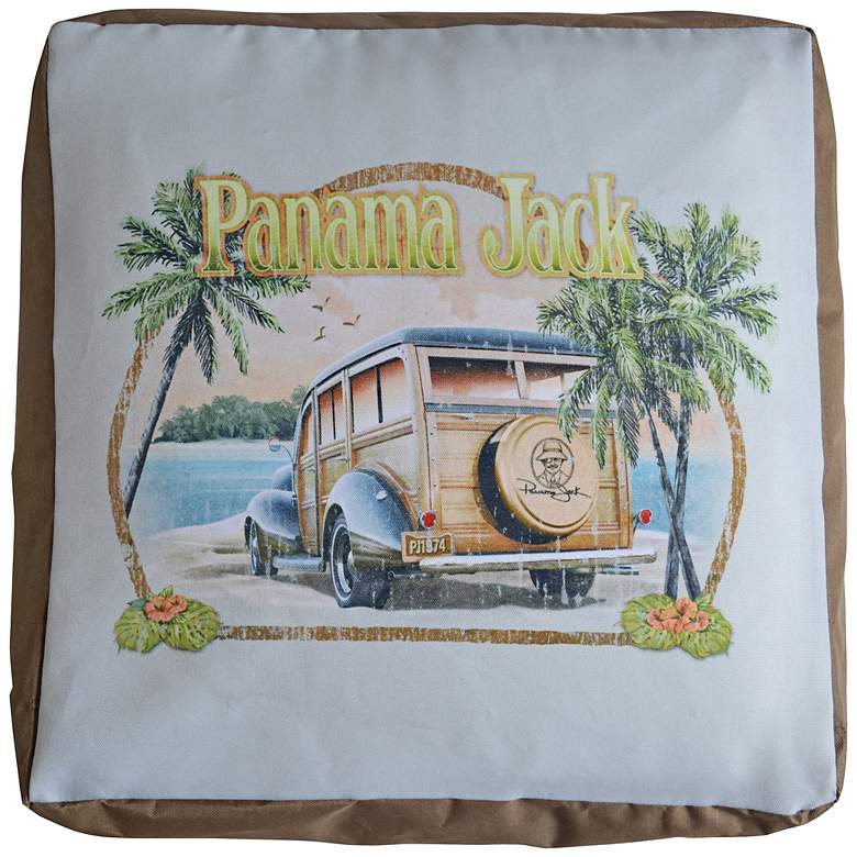 Image 1 Panama Jack Parrot Indoor-Outdoor Pouf Ottoman