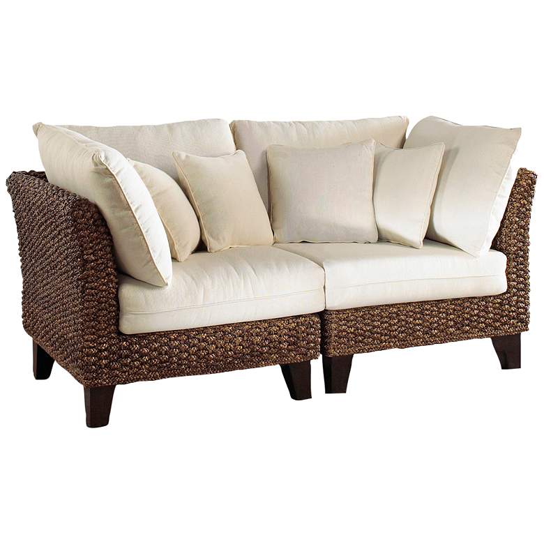 Image 1 Panama Jack Sanibel Rattan 2-Piece Loveseat Set w/ Cushions