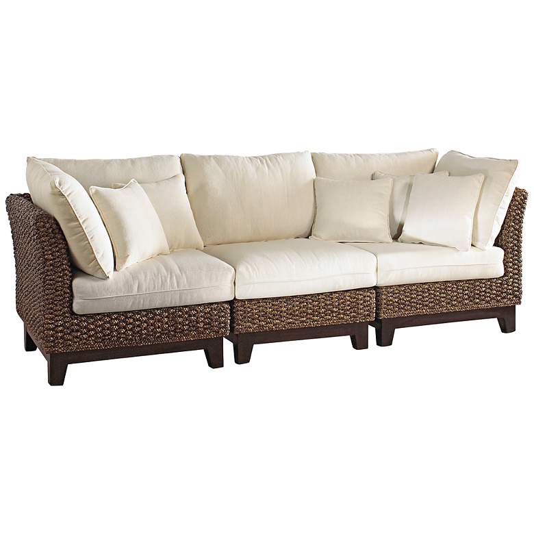 Image 1 Panama Jack Sanibel Rattan 3-Piece Sofa Set with Cushions