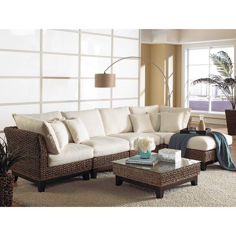 Image 1 Panama Jack Sanibel Rattan 6-Piece Sectional Seating Set