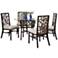 Panama Jack Trinidad Black and Tan Rattan 5-Piece Dining Set