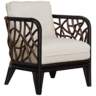 Panama Jack Trinidad Black and Tan Rattan Lounge Chair