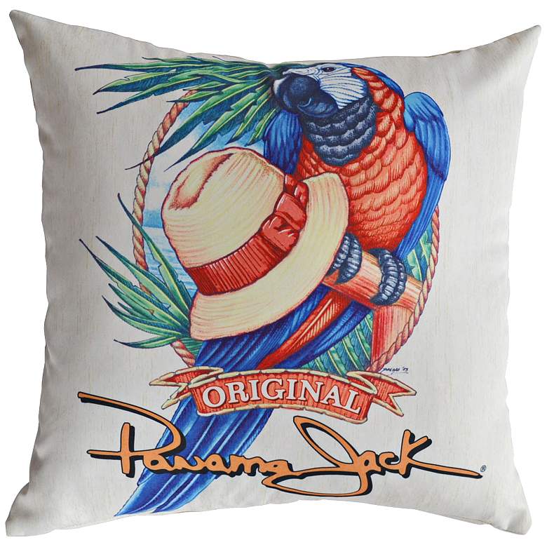 Image 1 Panama Parrot 18 inch Square Indoor-Outdoor Pillow Set of 2