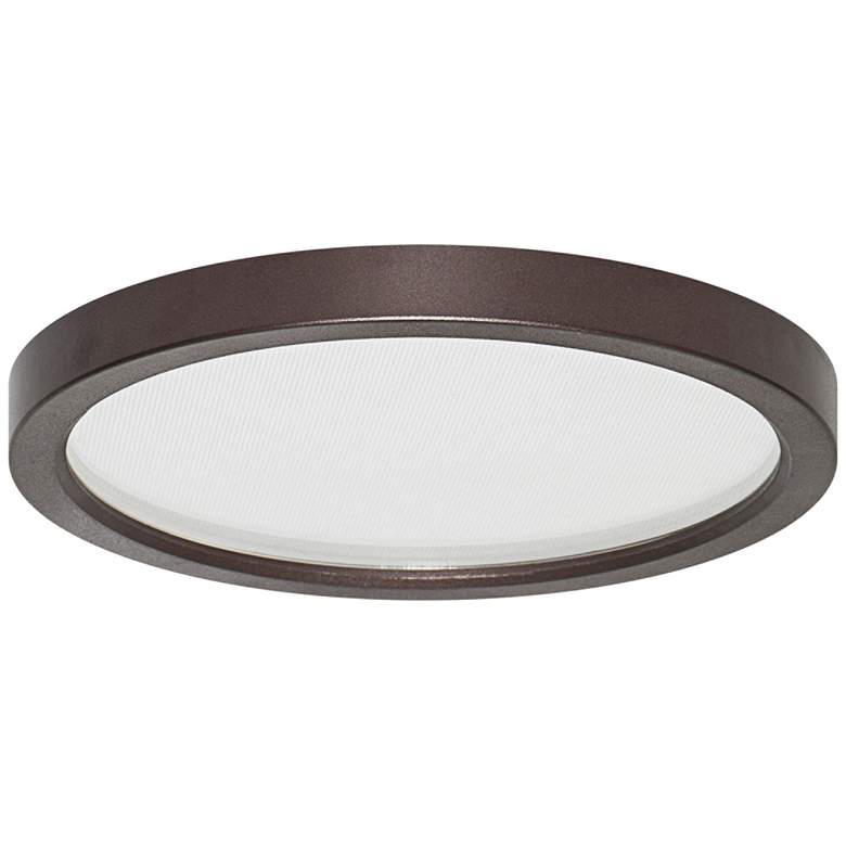 Image 2 Pancake Disc 5 1/2" Round Bronze LED Outdoor Ceiling Light