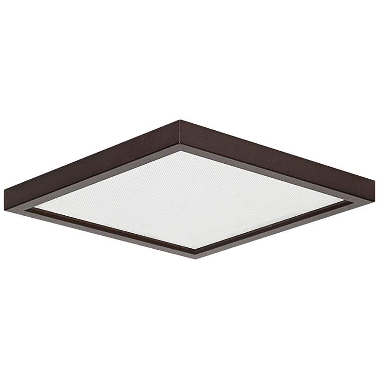 Image 2 Pancake Disc 5 1/2" Square Bronze LED Outdoor Ceiling Light