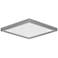 Pancake Disc 5 1/2" Square Nickel LED Outdoor Ceiling Light