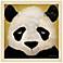 Panda 24" Square Cream Framed Canvas Art