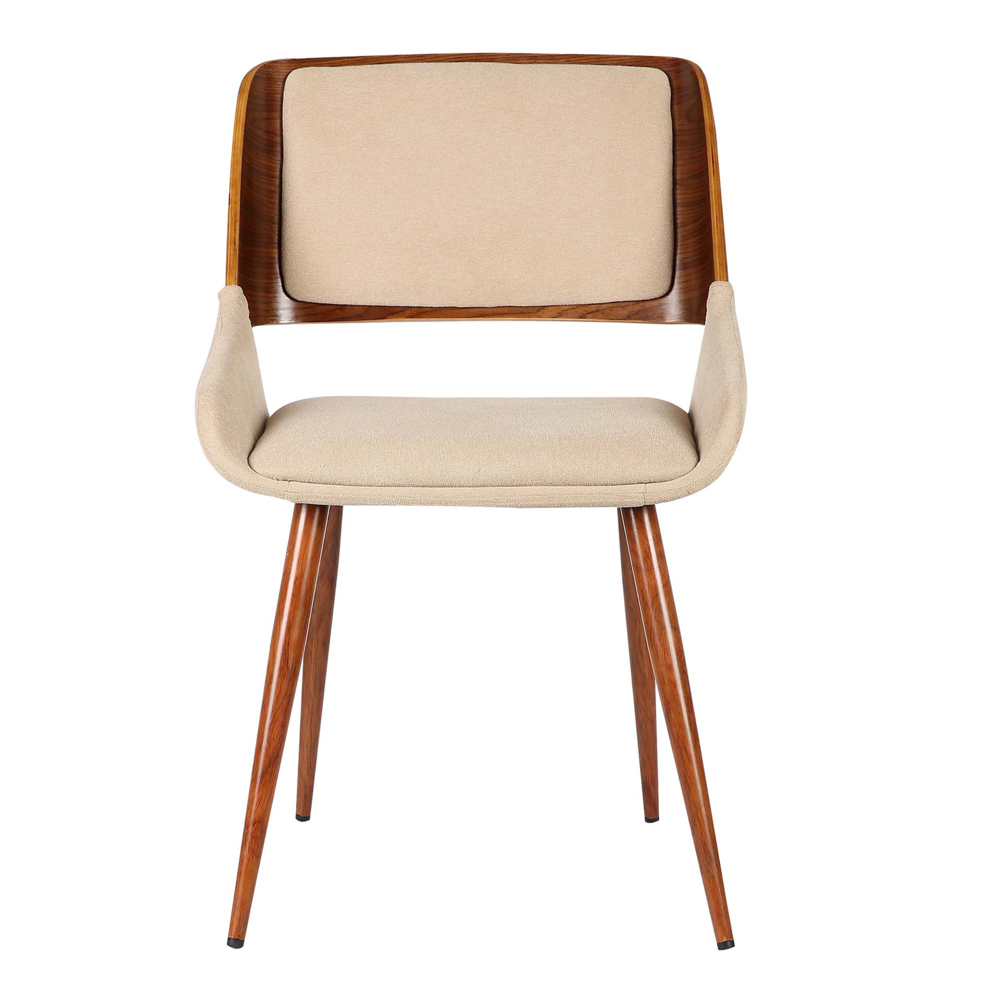 Image 3 Panda Dining Chair in Brown Fabric and Walnut Finish more views