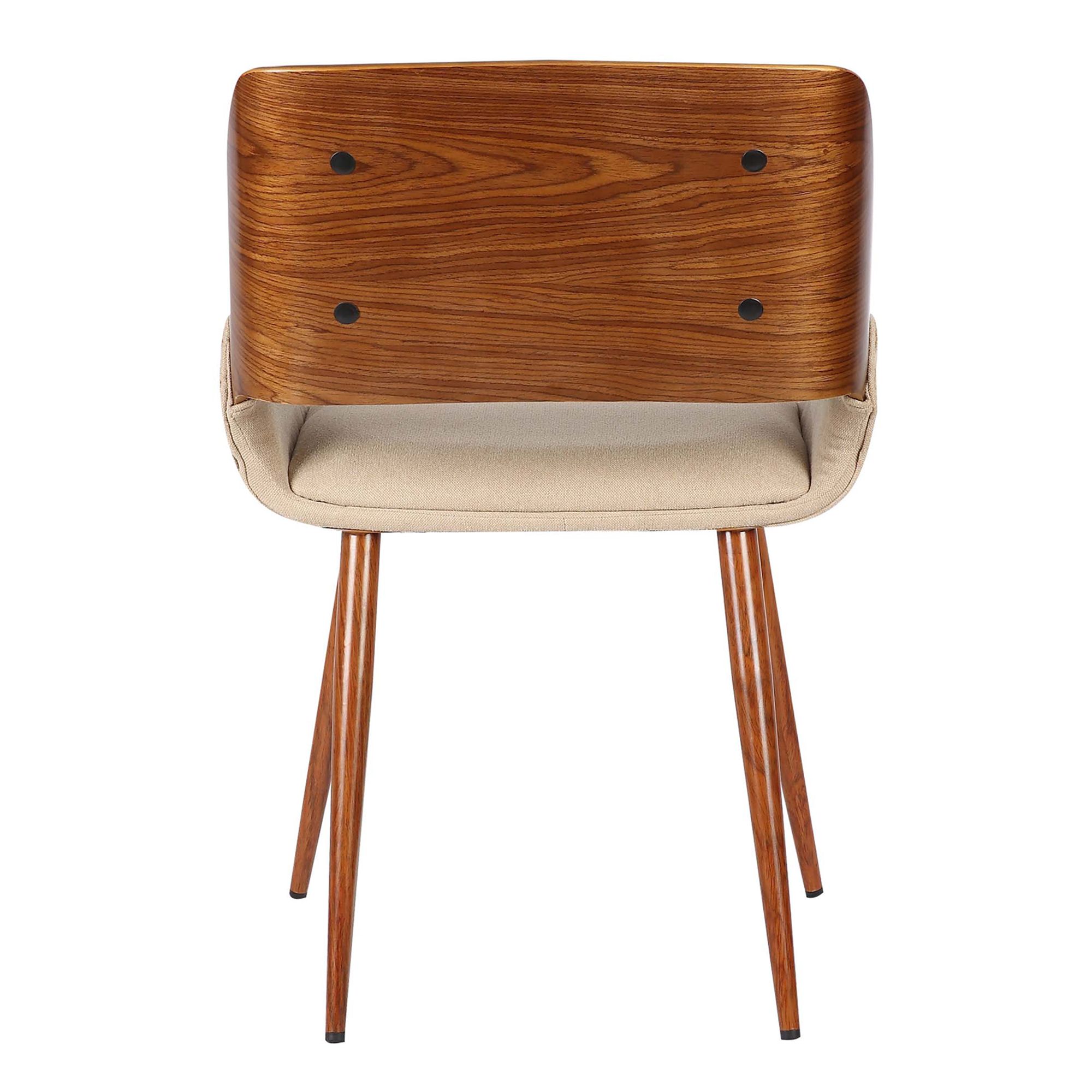 Image 5 Panda Dining Chair in Brown Fabric and Walnut Finish more views