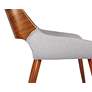 Panda Gray Fabric and Walnut Wood Dining Chair
