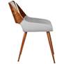 Panda Gray Fabric and Walnut Wood Dining Chair