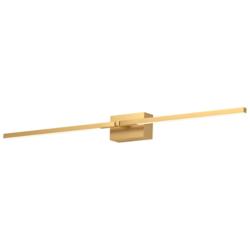 Pandora 36" Wide Brushed Gold LED Vanity Bath Light
