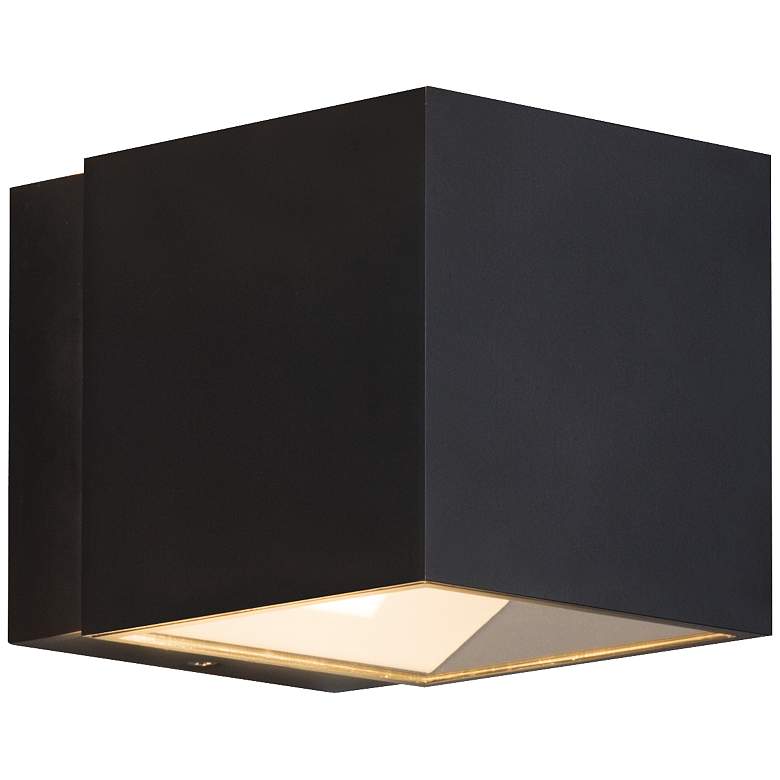 Image 1 Pandora 4 3/4" High Black LED Wall Sconce