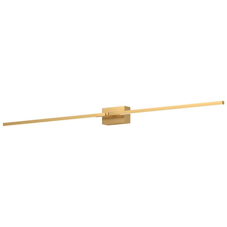 Image 1 Pandora 50" Wide Brushed Gold LED Vanity Bath Light