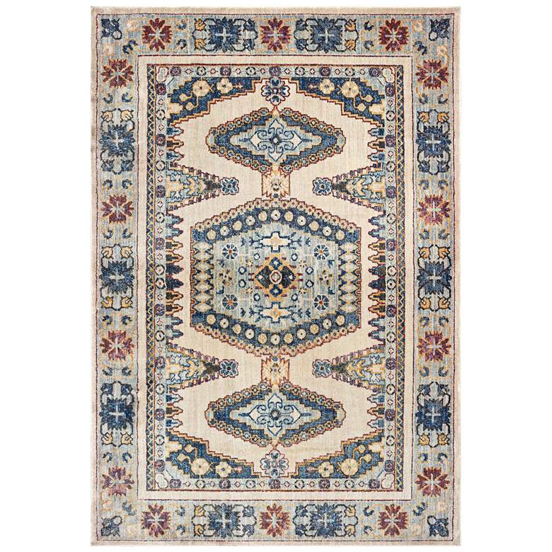 Image 1 Pandora 5991I 5'3"x7'6" Ivory and Blue Area Rug