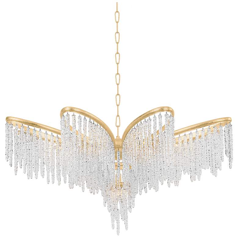 Image 1 Pandora Gold Leaf 9 Light Chandelier