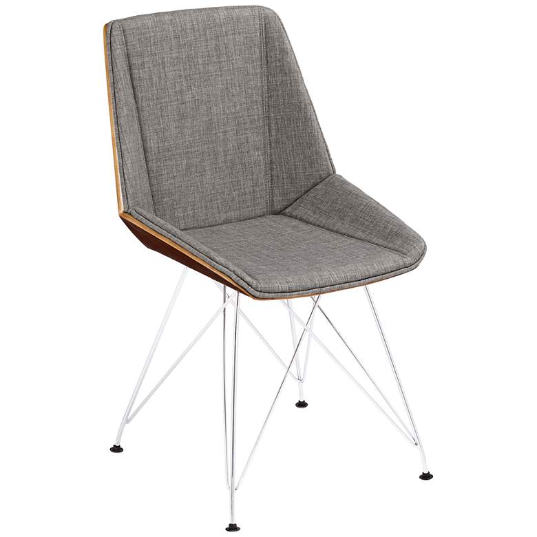 Image 1 Pandora Mid-Century Modern Gray Accent Chair