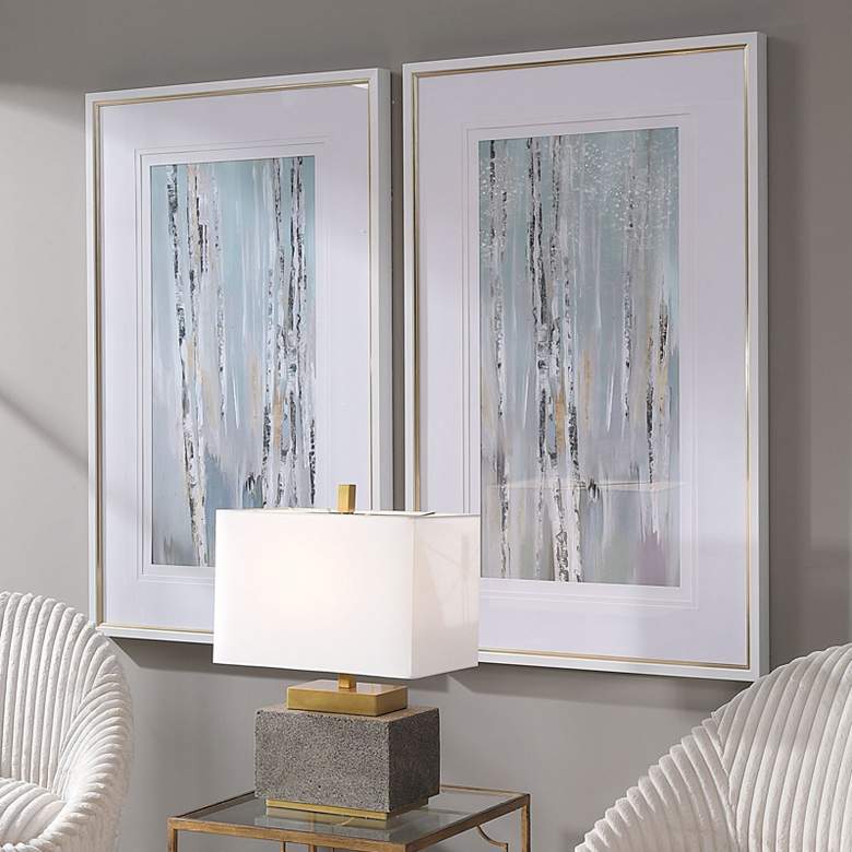 Image 1 Pandora's Forest 48 1/2"H 2-Piece Framed Wall Art Print Set