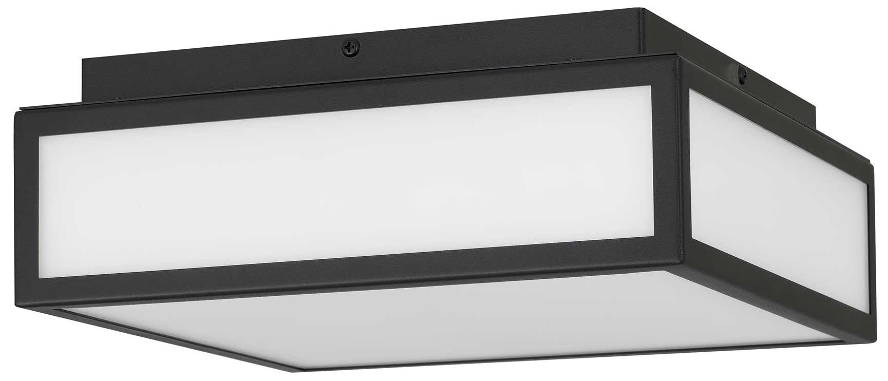 Image 2 Panel Square 10" Wide Sand Black LED Outdoor Ceiling Light more views