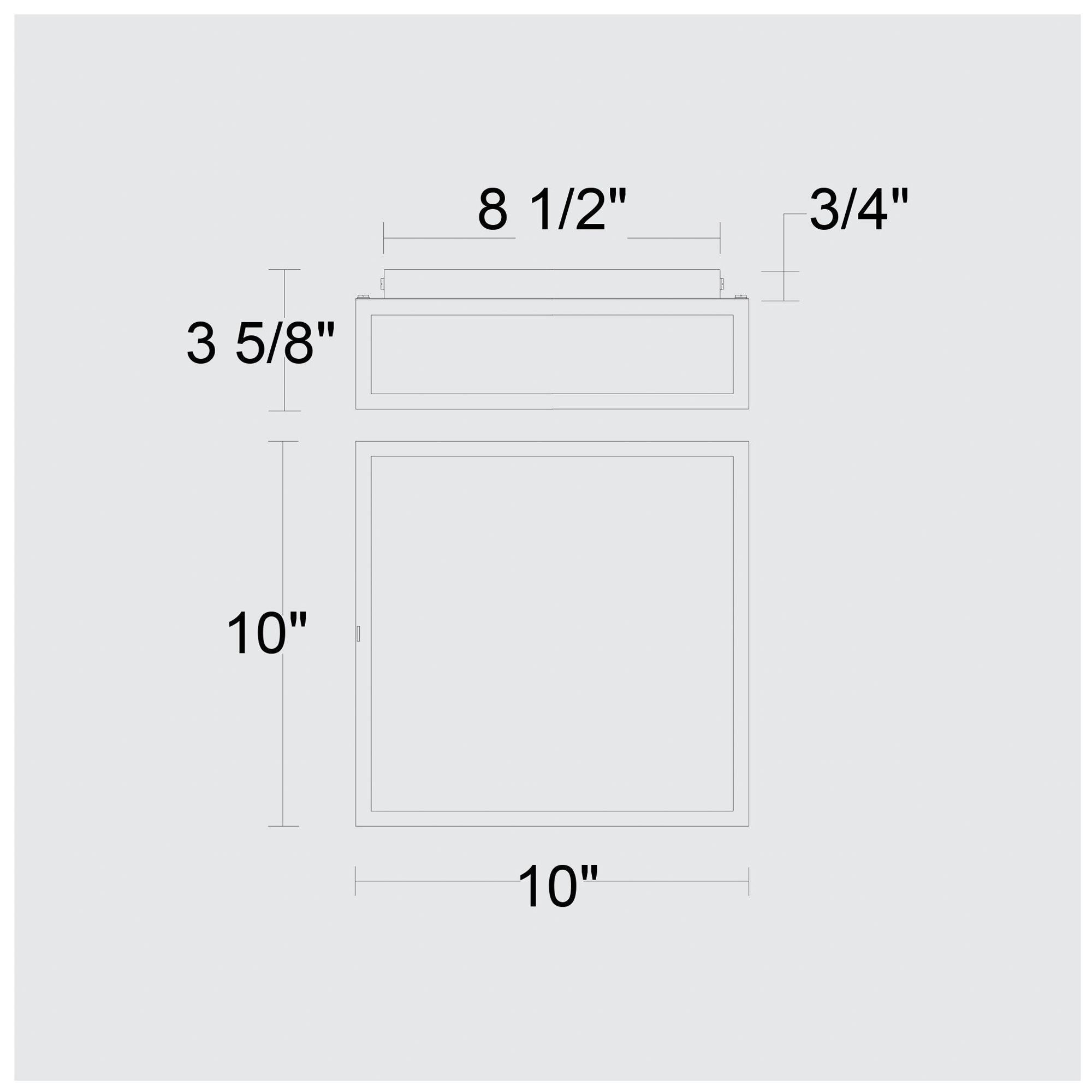 Image 7 Panel Square 10" Wide Sand Black LED Outdoor Ceiling Light more views