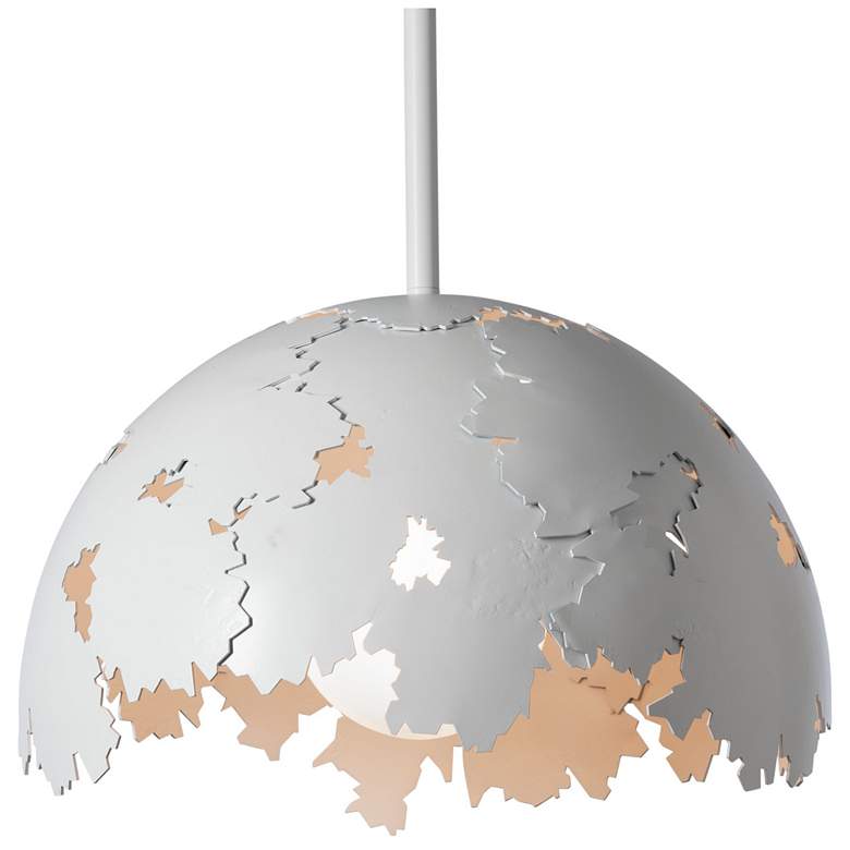 Image 1 Pangea 15.3" Wide 1-Light White Pendant