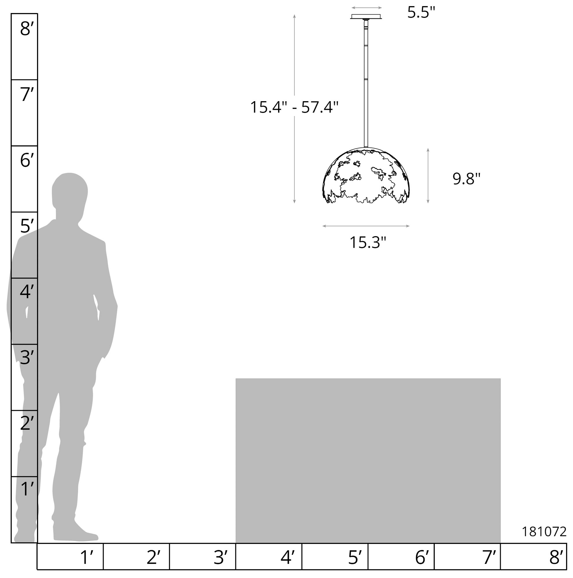 Image 4 Pangea 15" Wide Soft Gold Kitchen Pendant more views