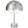 Pangea 23.1" High Lilac Marble Dome Table Lamp With Sterling Shade
