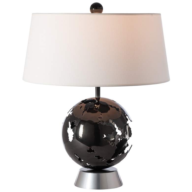 Image 1 Pangea 27.3 inch High Sterling Accent Ink Table Lamp With Natural Anna Sha