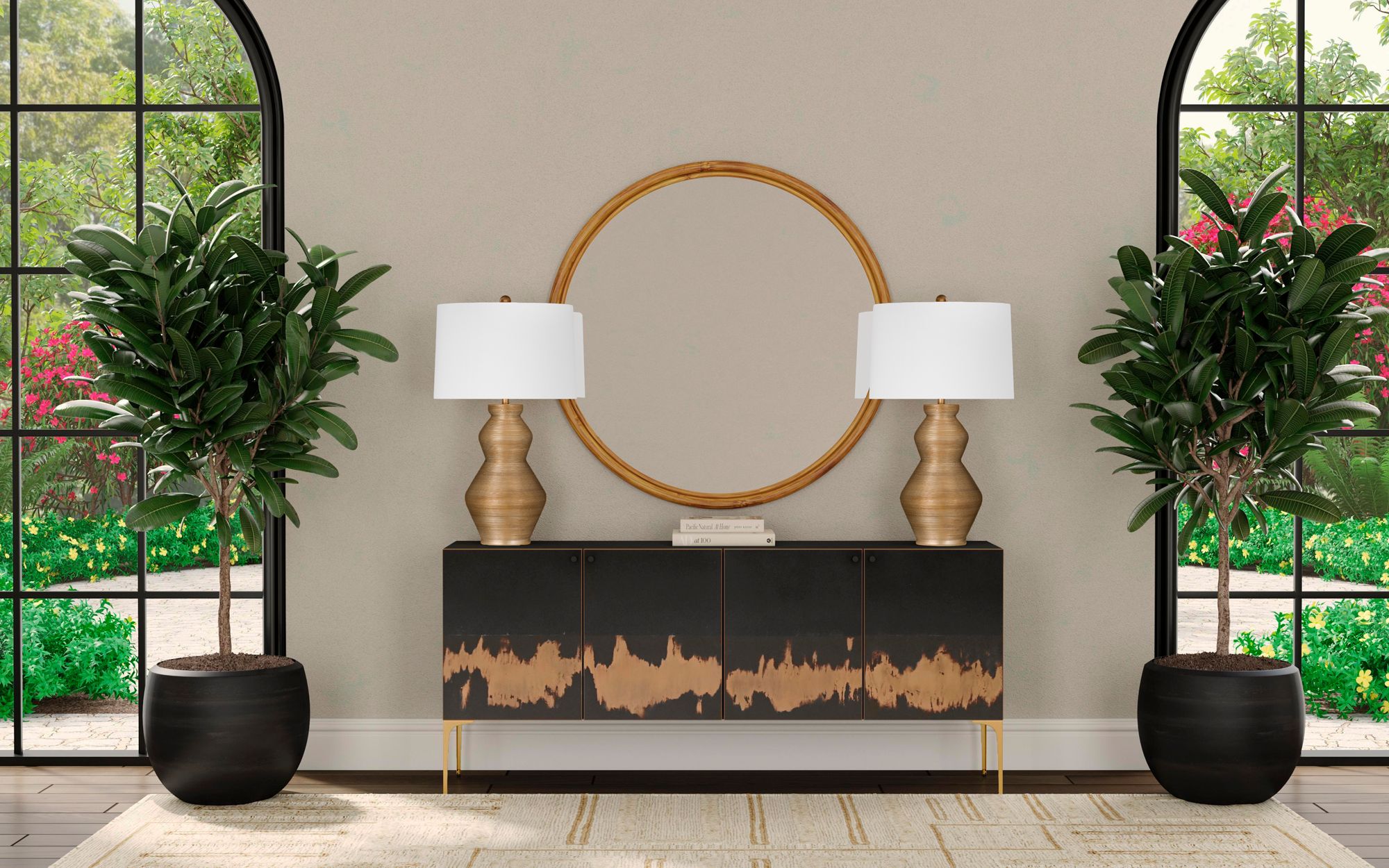 Image 3 Panola 33" High Antique Gold Table Lamp more views