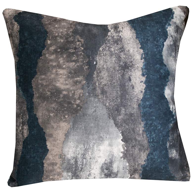 Image 1 Panorama Lapis Blue Multi-Color 24" Square Throw Pillow