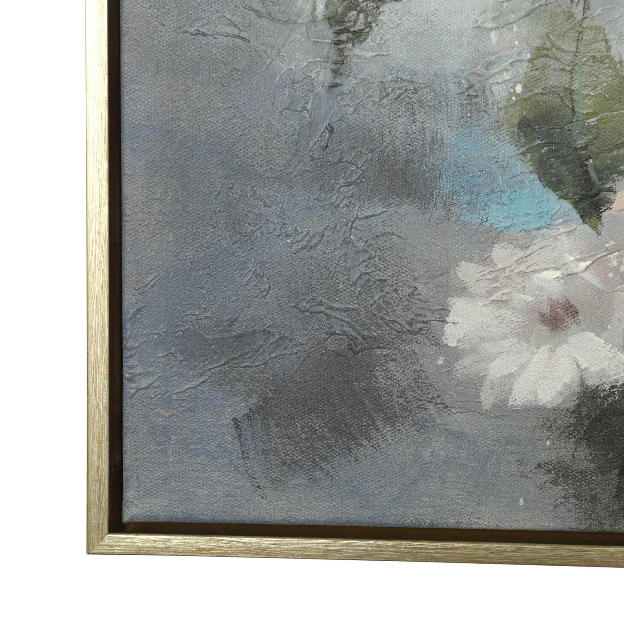 Image 5 Panoramic Bouquet 63"W x 24"H Natural Hand Painted Canvas Wall Ar more views