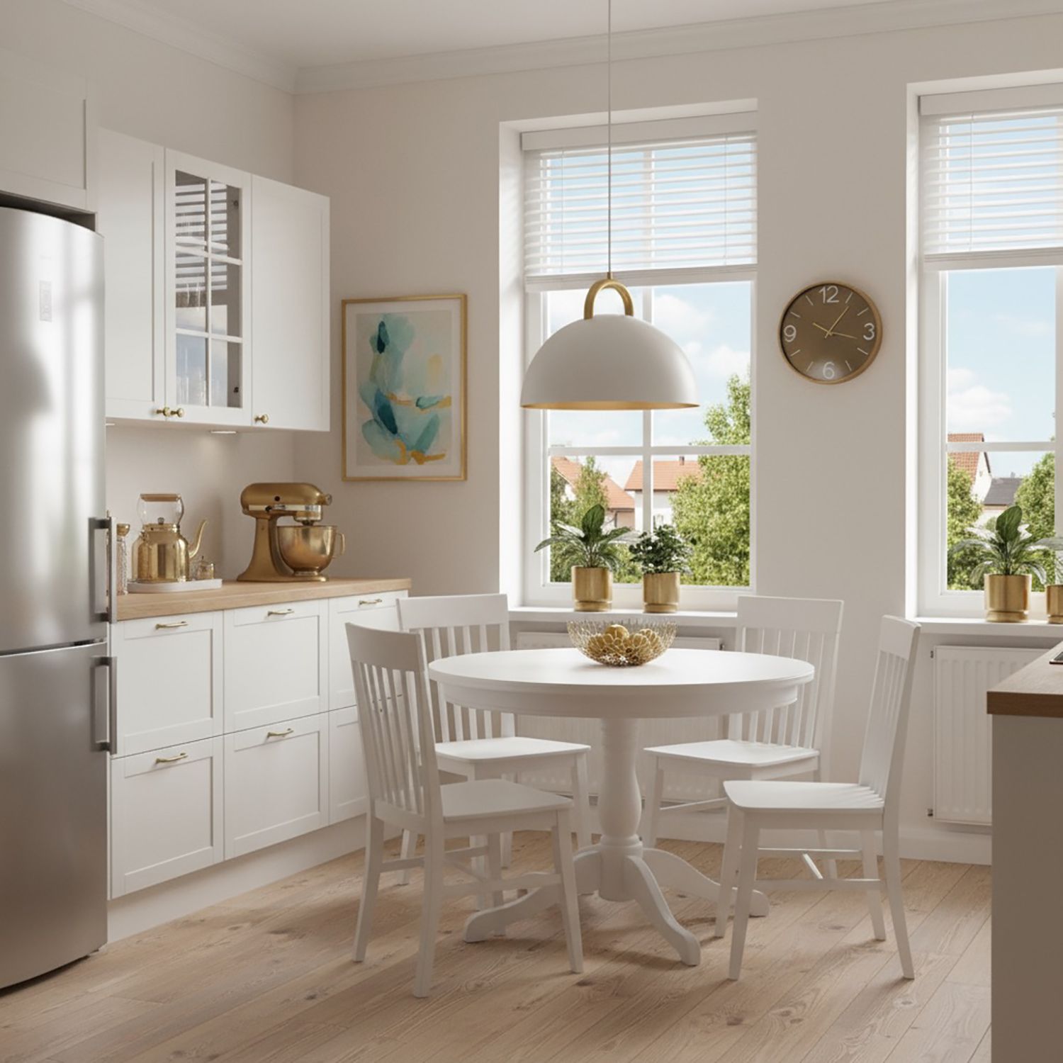 Image 2 Pantheon 19.5" Wide Gold, White Pendant With Gold Metal Shade more views