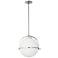 Paola 11.5" Wide Polished Chrome Pendant With White Opal Glass