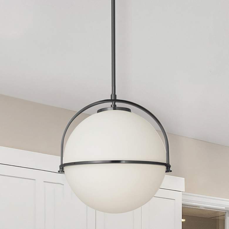 Image 1 Paola 11 1/2" Wide Matte Black Globe Mini Pendant