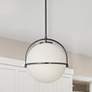 1_Paola 11 1/2" Wide Matte Black Globe Mini Pendant
