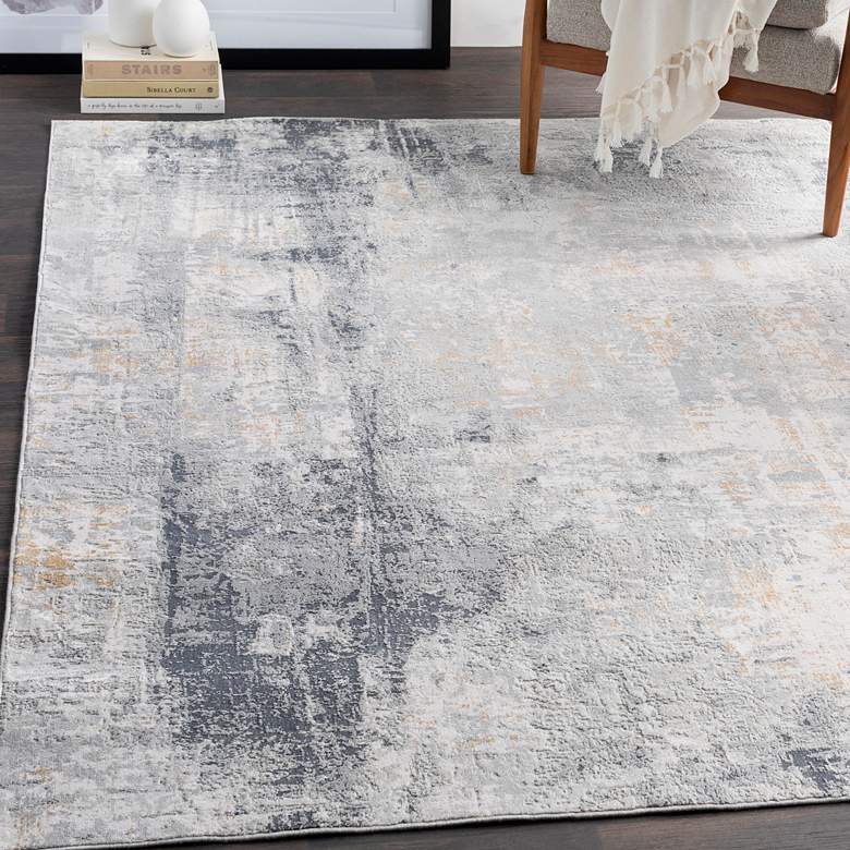 Image 1 Paoli 71511 5'x8' Gray and Off-White Rectangular Area Rug