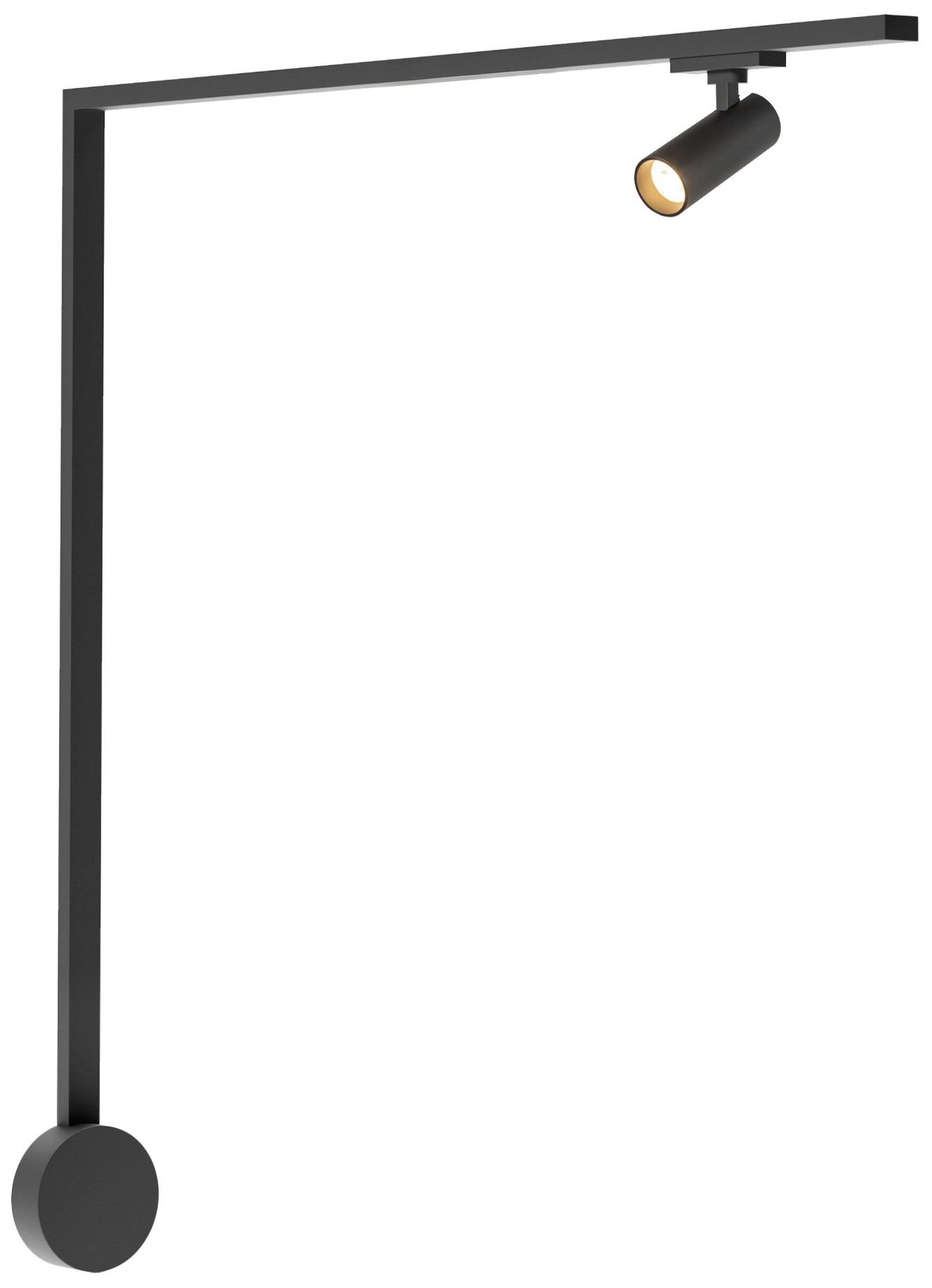 Paolo 1 Light (2-in) Black dimmable 4000K LED Trilo Track Wall Kit