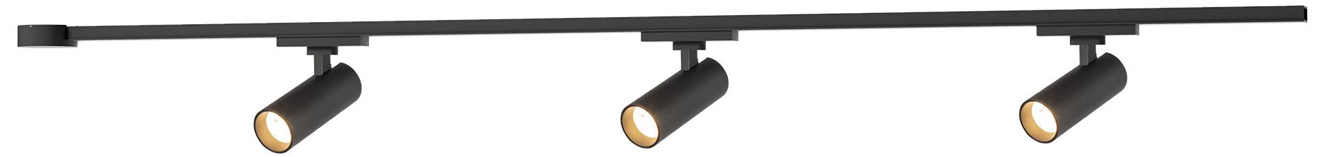 Paolo 3 Light (2-in) Black dimmable 3000K LED Trilo Track Ceiling Kit
